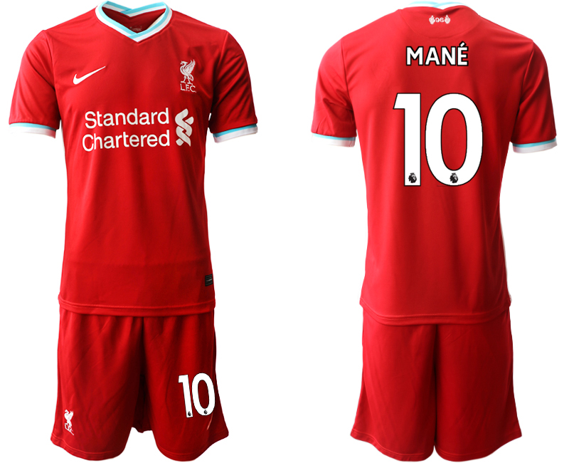 Men 2020-2021 club Liverpool home #10 red Soccer Jerseys